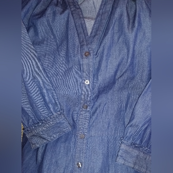 🆕Draper James Chambray Tie Waist Jumpsuit in Dark Wash Womens Size Large NEW! - Picture 11 of 11